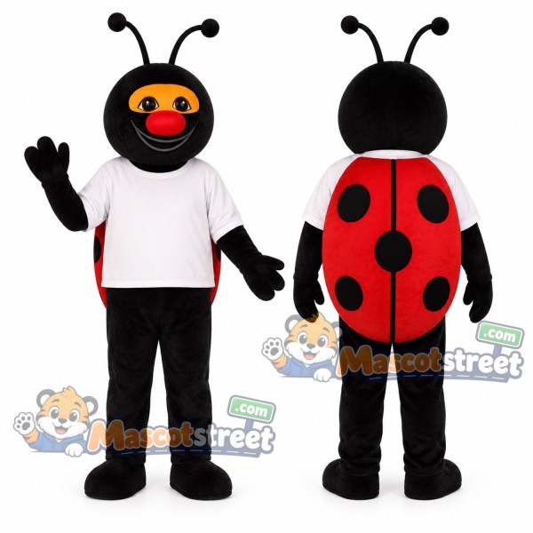 Ladybug Mascot Costume with White Shirt