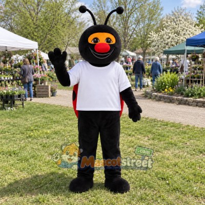 Ladybug Mascot Costume with White Shirt Ladybug Mascot Costume with White Shirt
