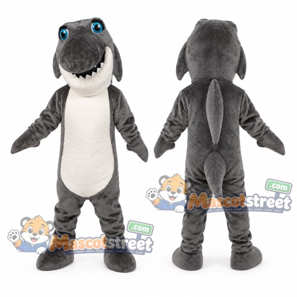 Gray Shark Mascot Costume
