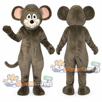 Gray Mouse Mascot Costume Gray Mouse Mascot Costume