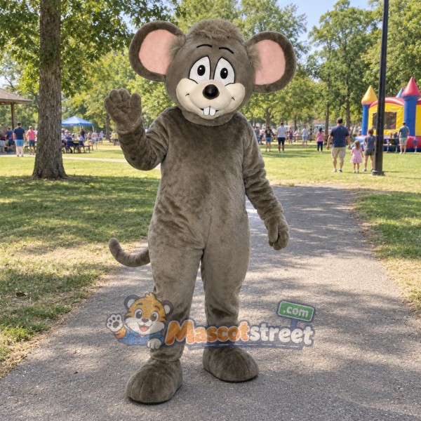 Gray Mouse Mascot Costume
