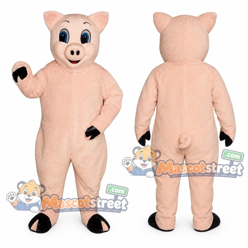 Pink Pig Mascot Costume Pink Pig Mascot Costume