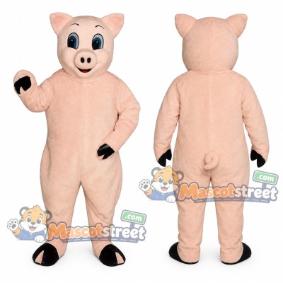 Pink Pig Mascot Costume Pink Pig Mascot Costume
