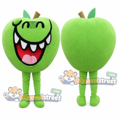 Green Apple Mascot Costume Green Apple Mascot Costume
