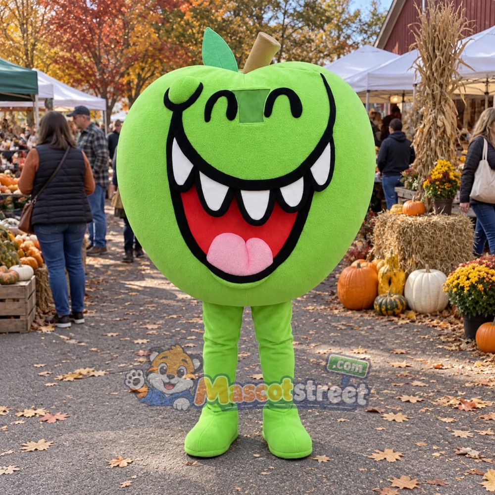Green Apple Mascot Costume Green Apple Mascot Costume