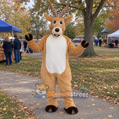 Brown Reindeer Mascot Costume Brown Reindeer Mascot Costume