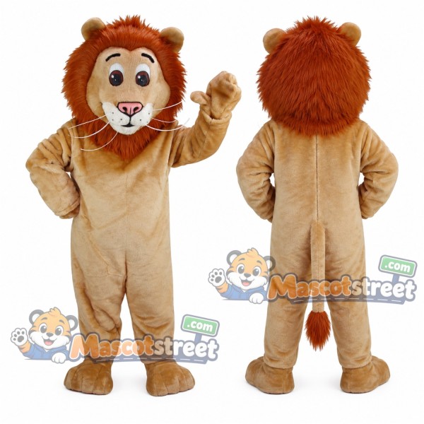 Tan Lion Mascot Costume