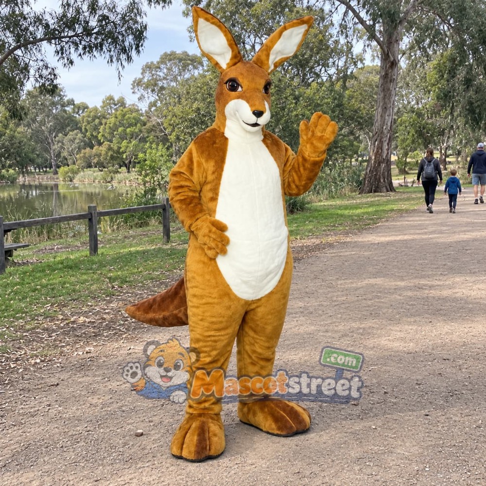 Brown Kangaroo Mascot Costume Brown Kangaroo Mascot Costume