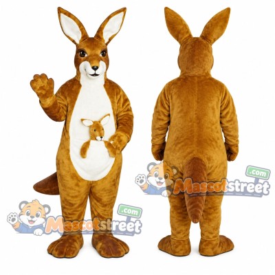 Brown Kangaroo Mascot Costume Brown Kangaroo Mascot Costume