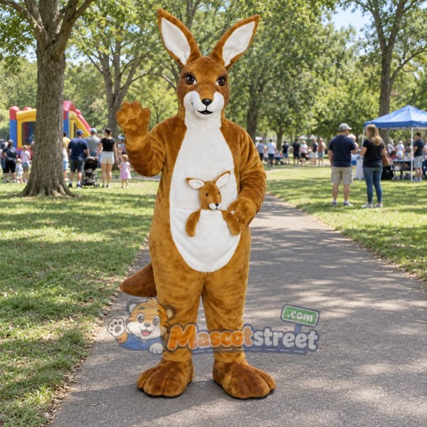 Brown Kangaroo Mascot Costume
