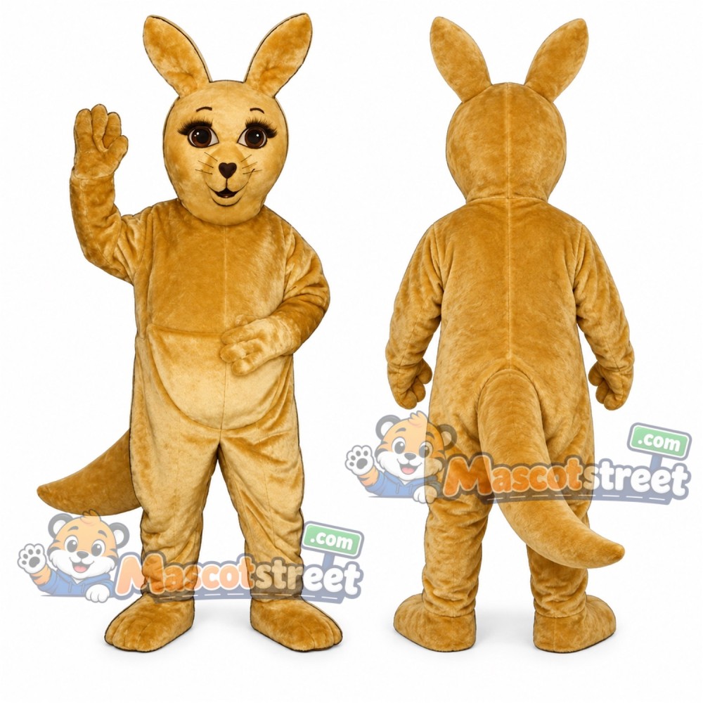 Tan Kangaroo Mascot Costume Tan Kangaroo Mascot Costume