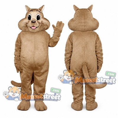 Tan Cat Mascot Costume Tan Cat Mascot Costume