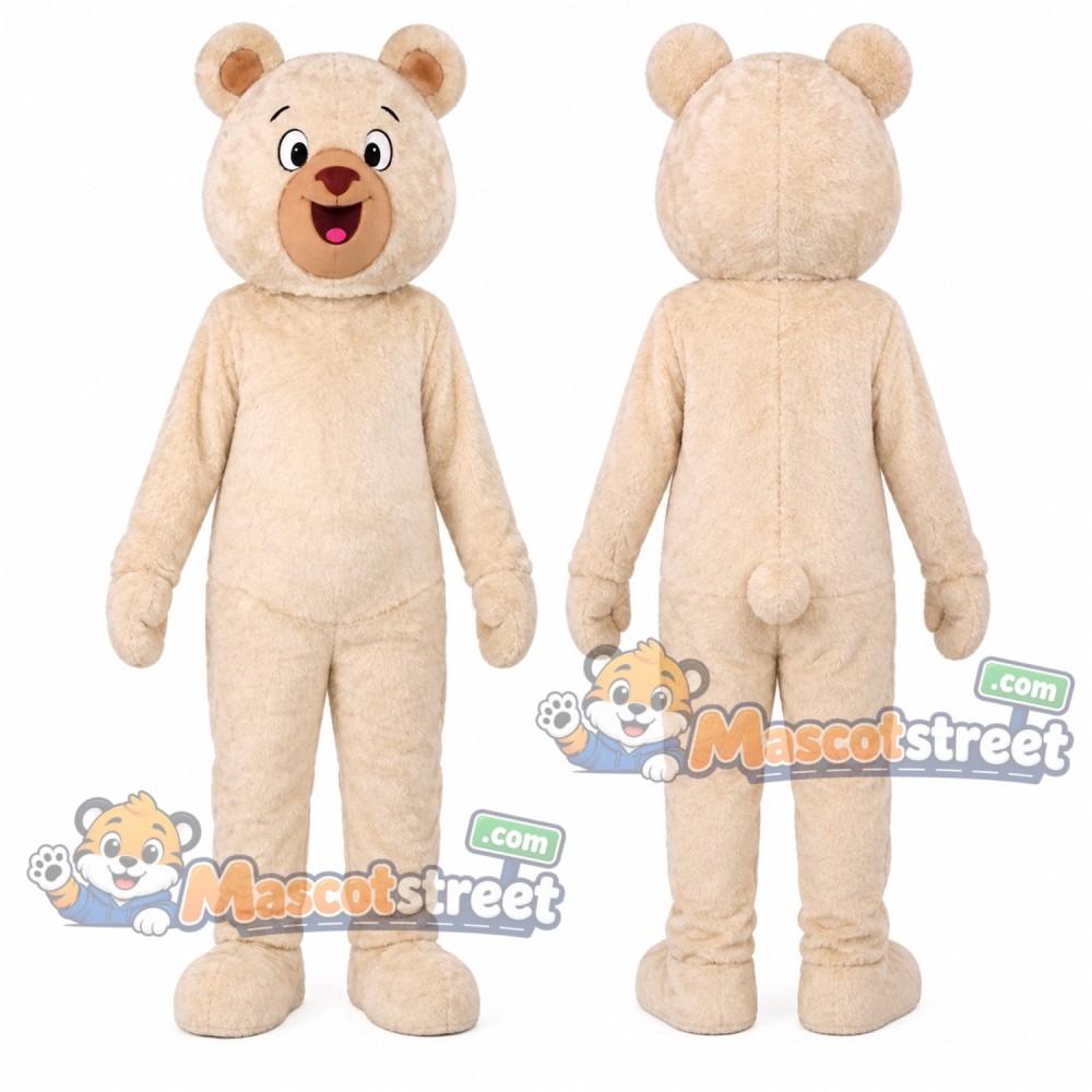 Cream Bear Mascot Costume