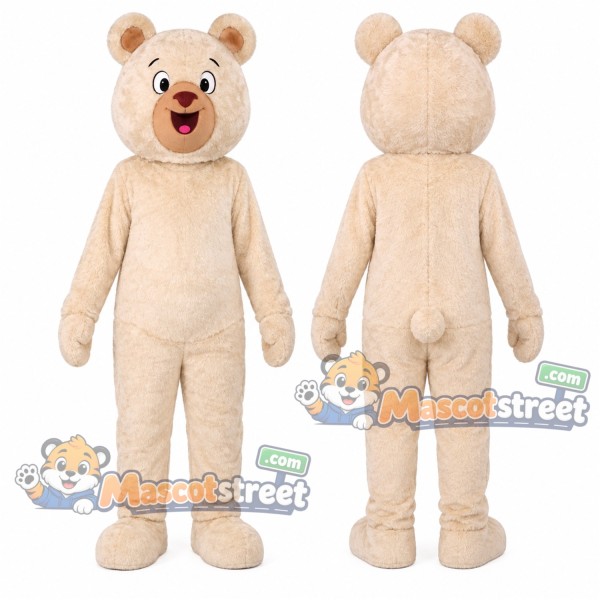 Cream Bear Mascot Costume