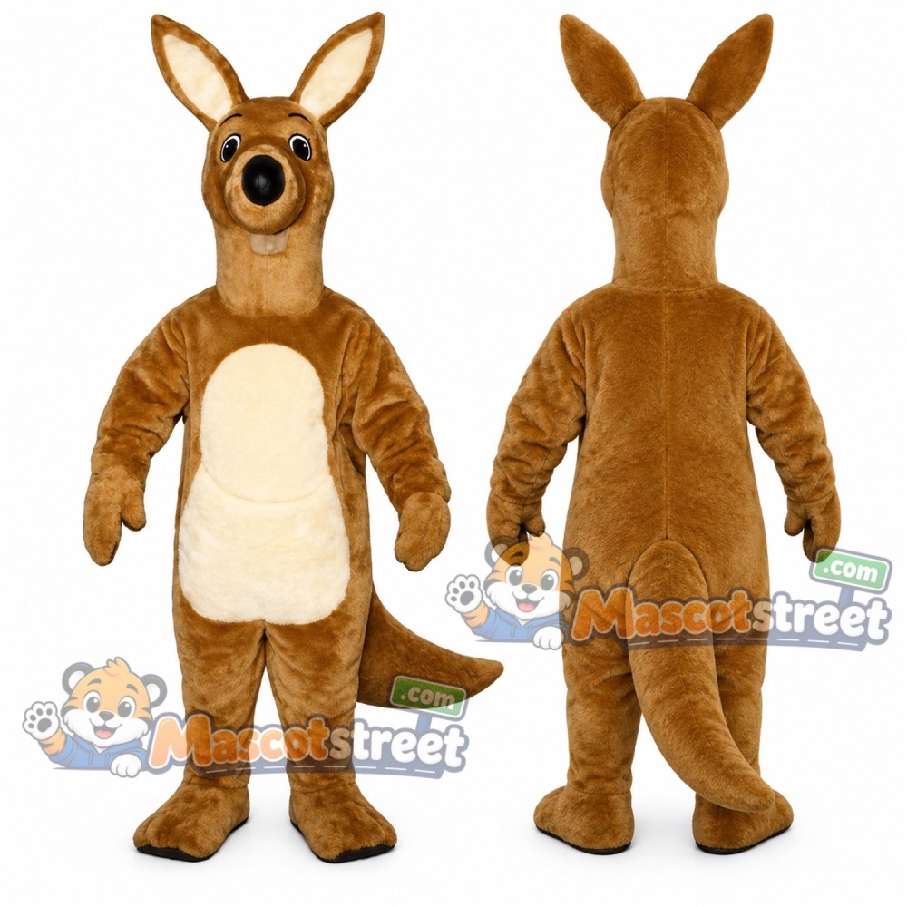 Brown Kangaroo Mascot Costume Brown Kangaroo Mascot Costume