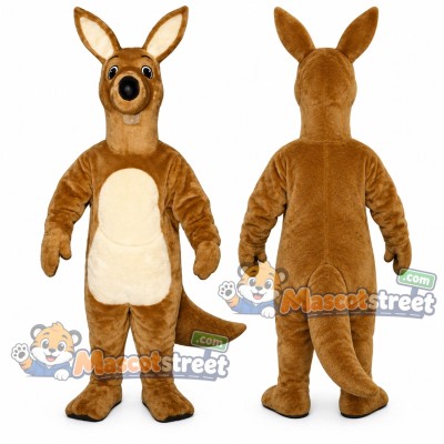 Brown Kangaroo Mascot Costume Brown Kangaroo Mascot Costume
