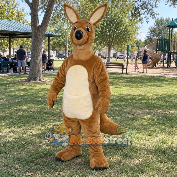 Brown Kangaroo Mascot Costume