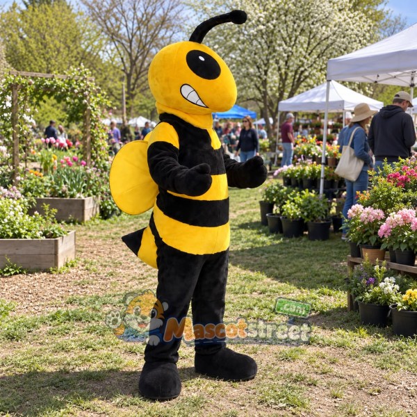 Yellow and Black Bee Mascot Costume