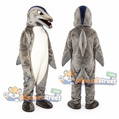 Gray Shark Mascot Costume Gray Shark Mascot Costume