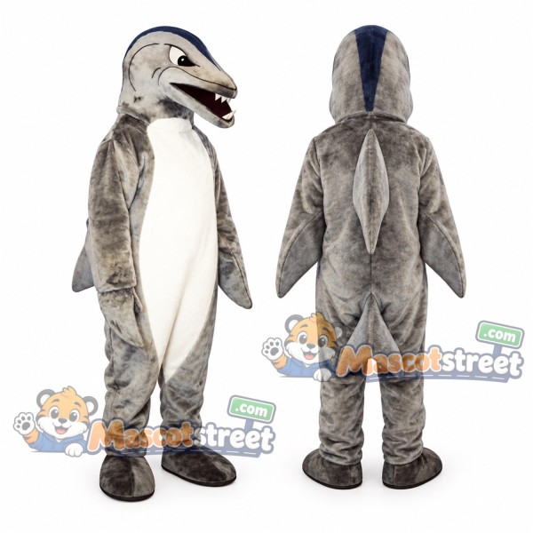 Gray Shark Mascot Costume