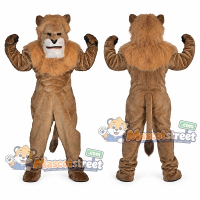 Tan Lion Mascot Costume Tan Lion Mascot Costume