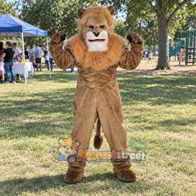 Tan Lion Mascot Costume Tan Lion Mascot Costume