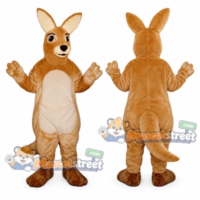 Tan Kangaroo Mascot Costume Tan Kangaroo Mascot Costume