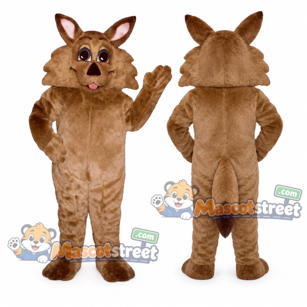 Brown Coyote Mascot Costume Brown Coyote Mascot Costume