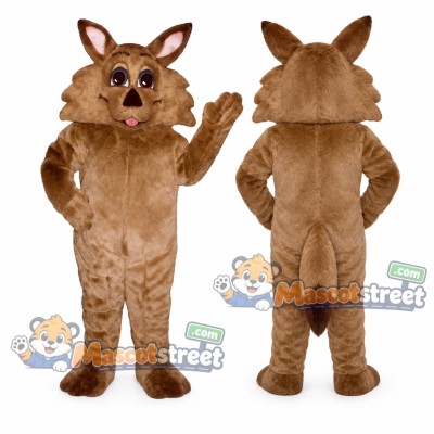 Brown Coyote Mascot Costume Brown Coyote Mascot Costume