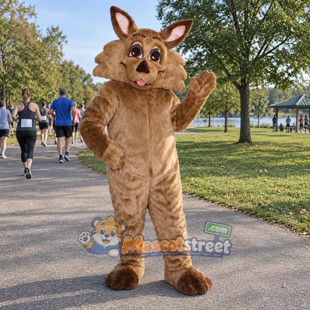 Brown Coyote Mascot Costume Brown Coyote Mascot Costume