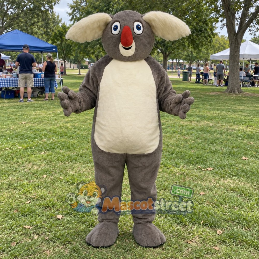 Gray Koala Mascot Costume