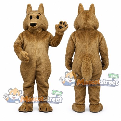Brown Coyote Mascot Costume