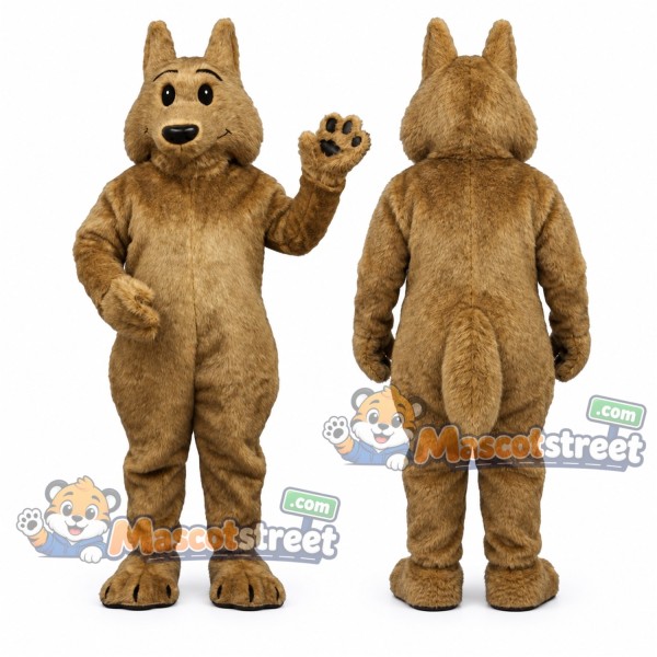 Brown Coyote Mascot Costume