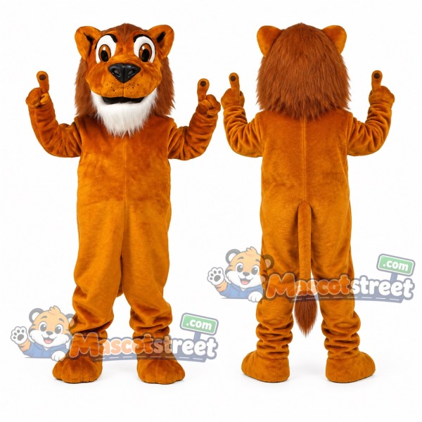 Orange Lion Mascot Costume