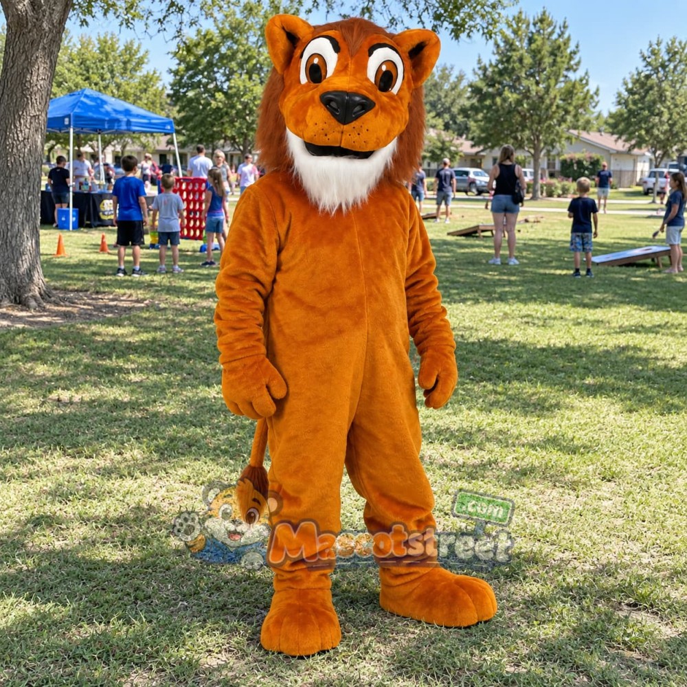Orange Lion Mascot Costume Orange Lion Mascot Costume