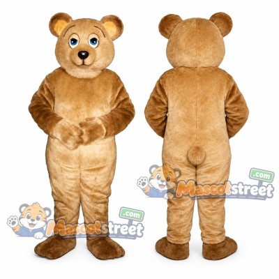Tan Bear Mascot Costume
