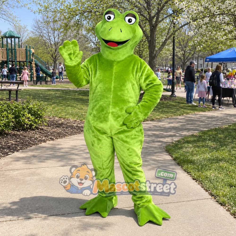 Green Frog Mascot Costume Green Frog Mascot Costume