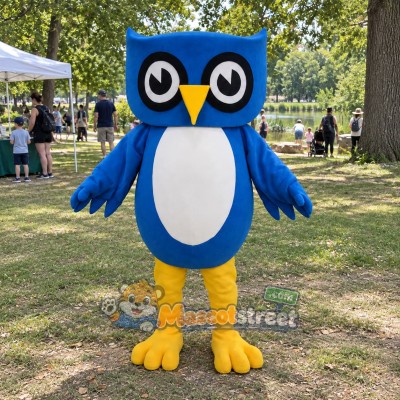 Blue Owl Mascot Costume Blue Owl Mascot Costume