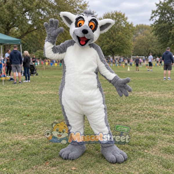 Gray Lemur Mascot Costume