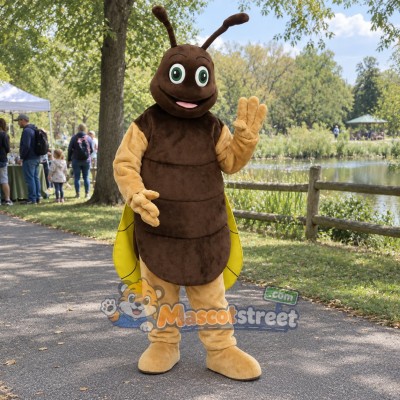 Brown Locust Mascot Costume Brown Locust Mascot Costume