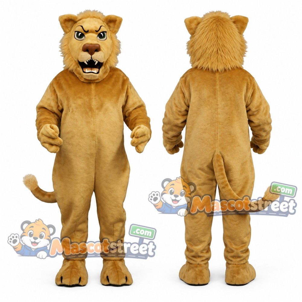 Tan Lion Mascot Costume Tan Lion Mascot Costume