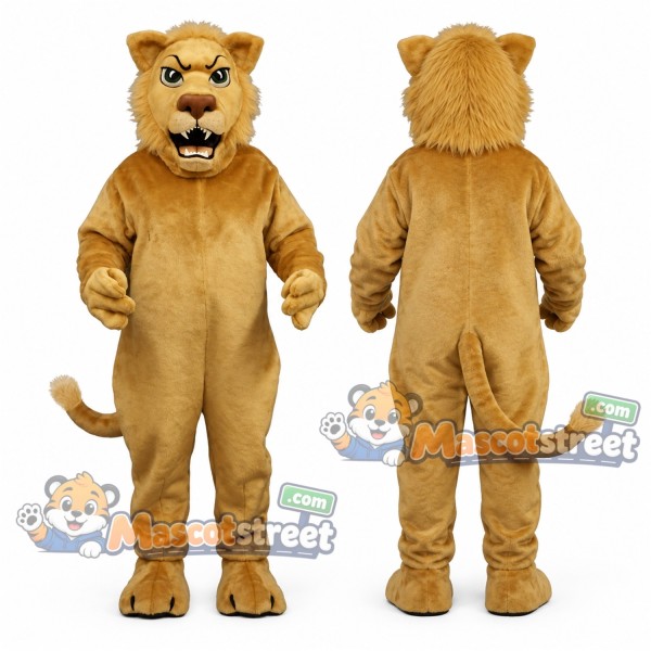 Tan Lion Mascot Costume