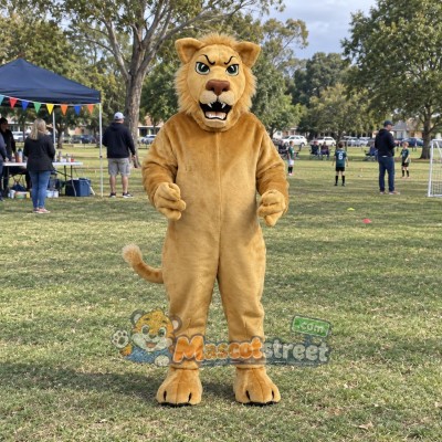 Tan Lion Mascot Costume Tan Lion Mascot Costume