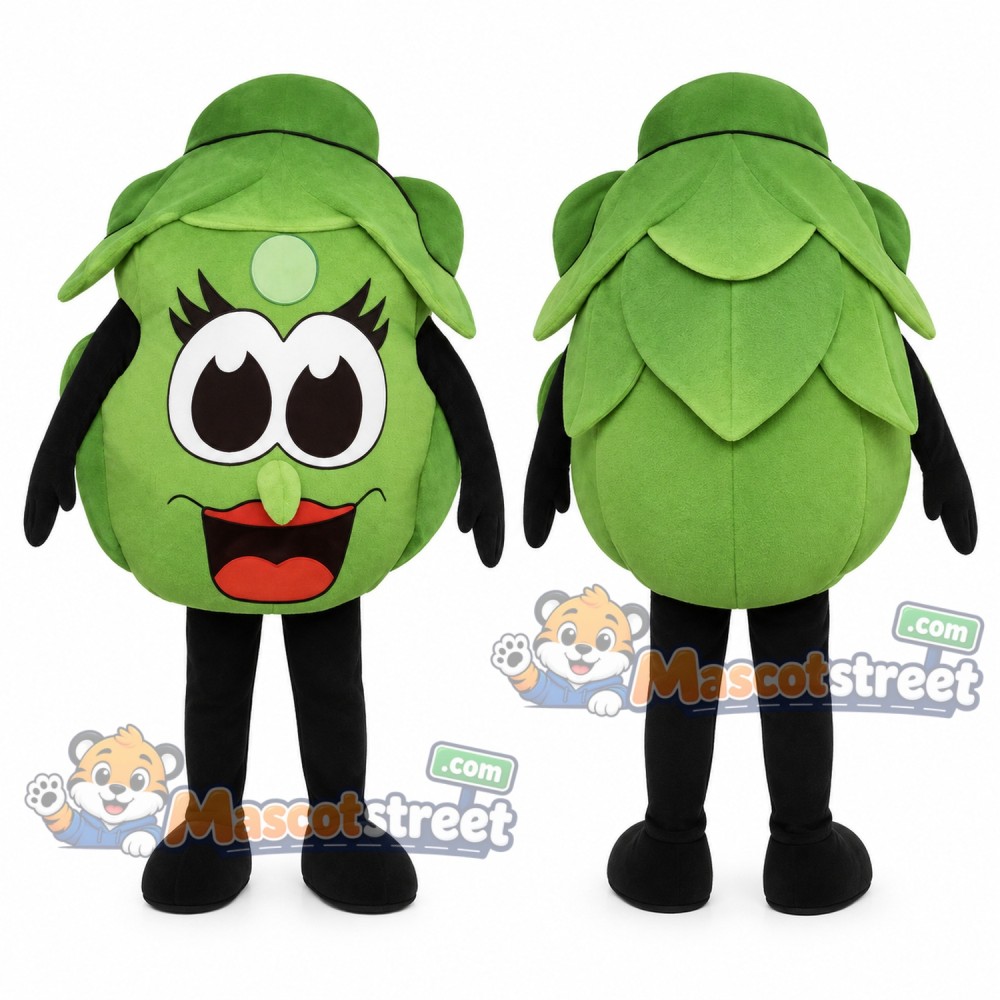 Green Lettuce Mascot Costume Green Lettuce Mascot Costume