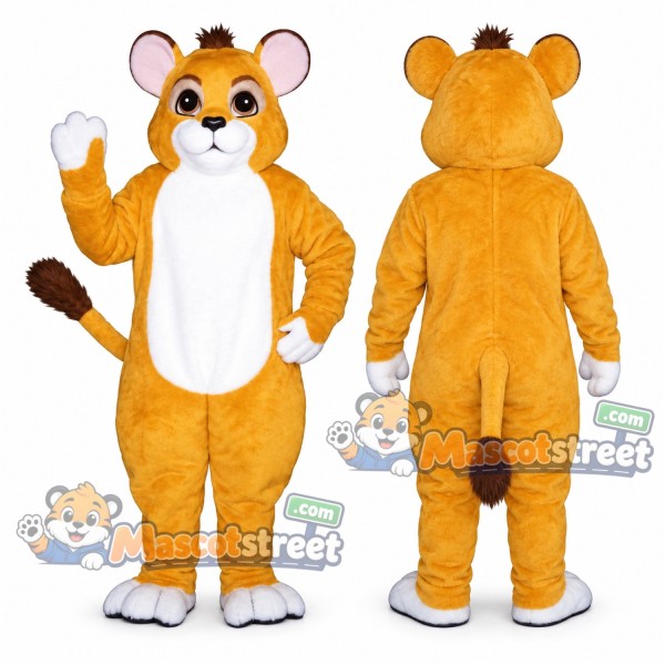 Yellow Lion Cub Mascot Costume