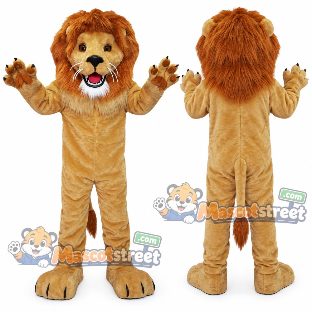 Tan Lion Mascot Costume Tan Lion Mascot Costume