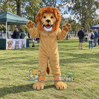 Tan Lion Mascot Costume Tan Lion Mascot Costume
