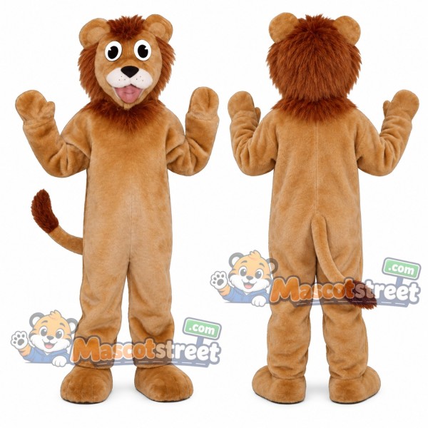 Tan Lion Mascot Costume
