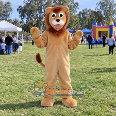 Tan Lion Mascot Costume Tan Lion Mascot Costume