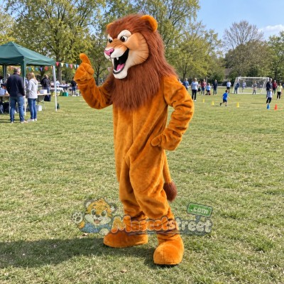 Orange Lion Mascot Costume Orange Lion Mascot Costume